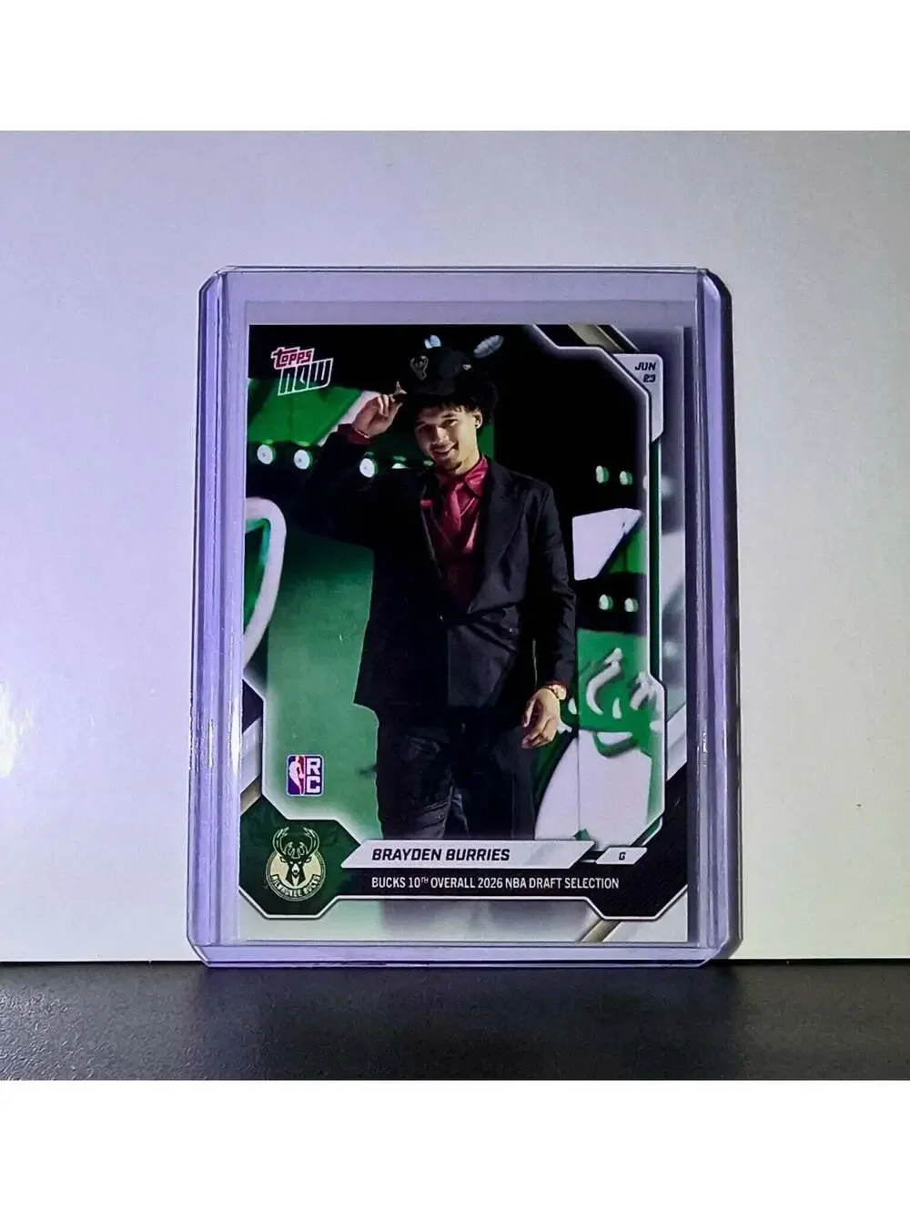 Brayden Burries Rookie 2026-27 Topps NBA Draft #BBUR Card Bucks